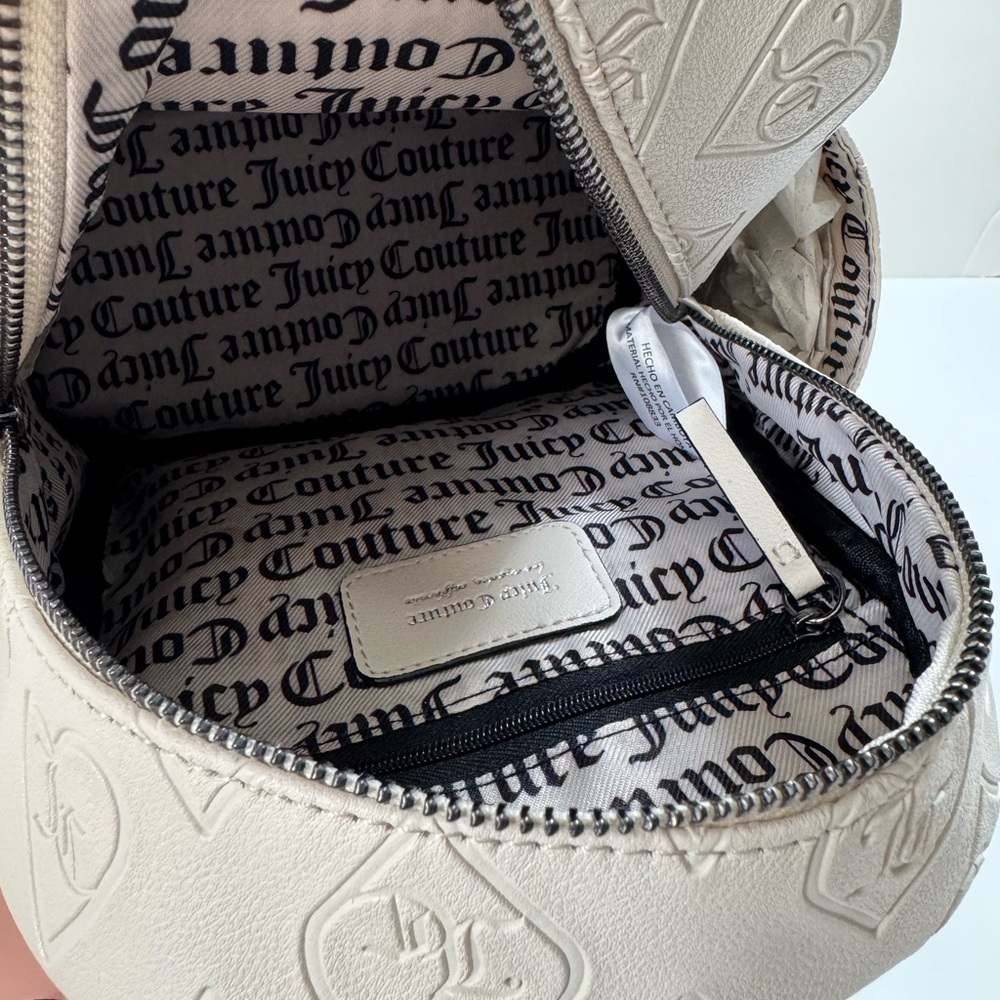 JUICY COUTURE Y2K CRYSTAL GOOD TIMES BACKPACK CREAM - Picture 9 of 12